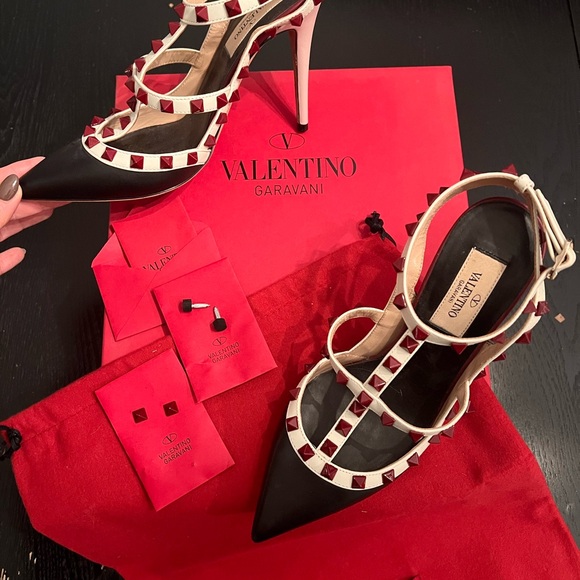 Valentino Black and Red Heels - Picture 15 of 15